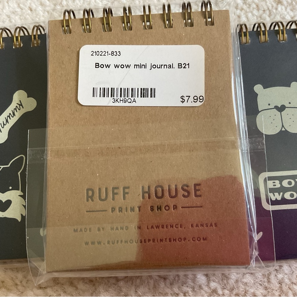 NWT Set of 3 Small Dog Theme Spiral Mini Journal - Picture 4 of 7